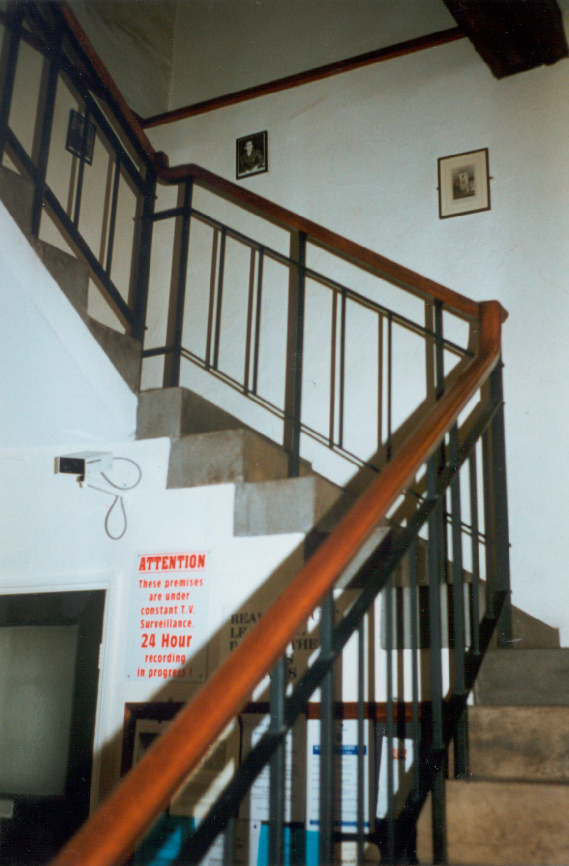 The steep stairs up to the searchroom – there was no lift